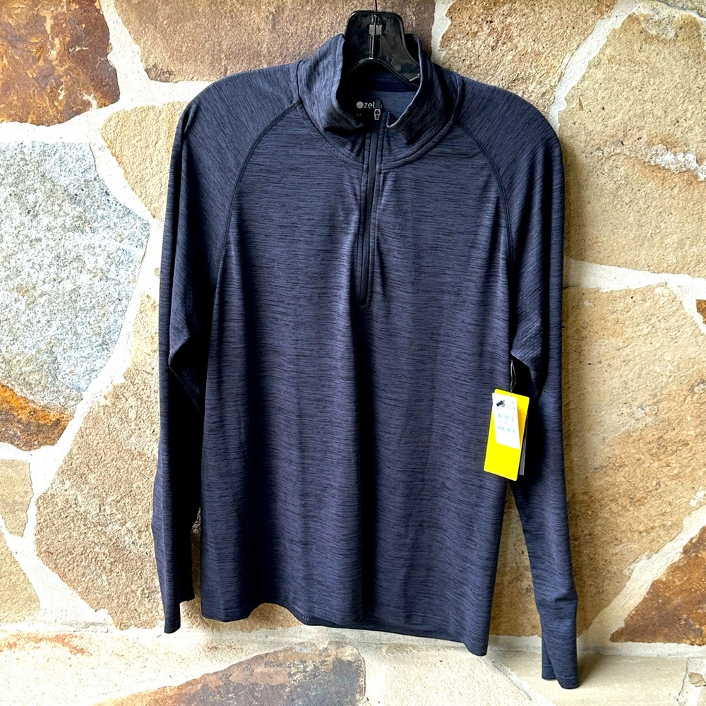 NWT Mens Zella seamless quarter-zip pull over